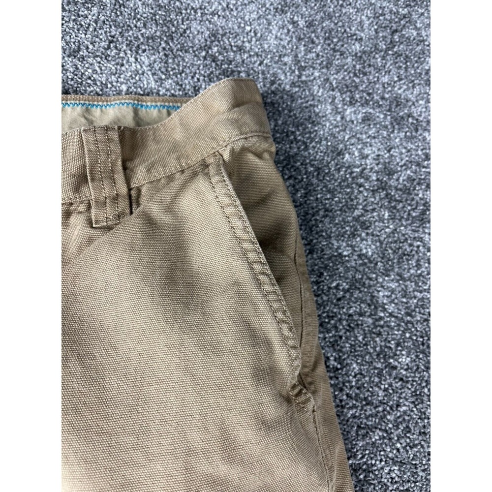 Columbia Cargo Pant Regular Fit Side Pocket Tan Canvas Cotton Mens 30x32 - Picture 6 of 16